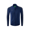 Erima Team Essential Tracktop Sports Jacket - comfortable, ribbed cuffs, side pockets - navy blue/grey Men